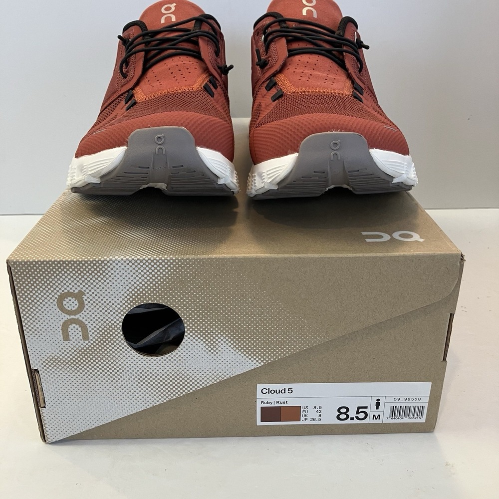 ON Cloud 5 Ruby / Rust Men's Size 8 1/2‎ New In Box